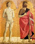 Piero della Francesca Polyptych of the Misericordia: Sts Sebastian and John the Baptist oil painting artist